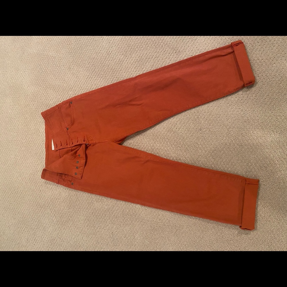 Joie Women's Ankle Cropped Jeans in Rust - Picture 2 of 3